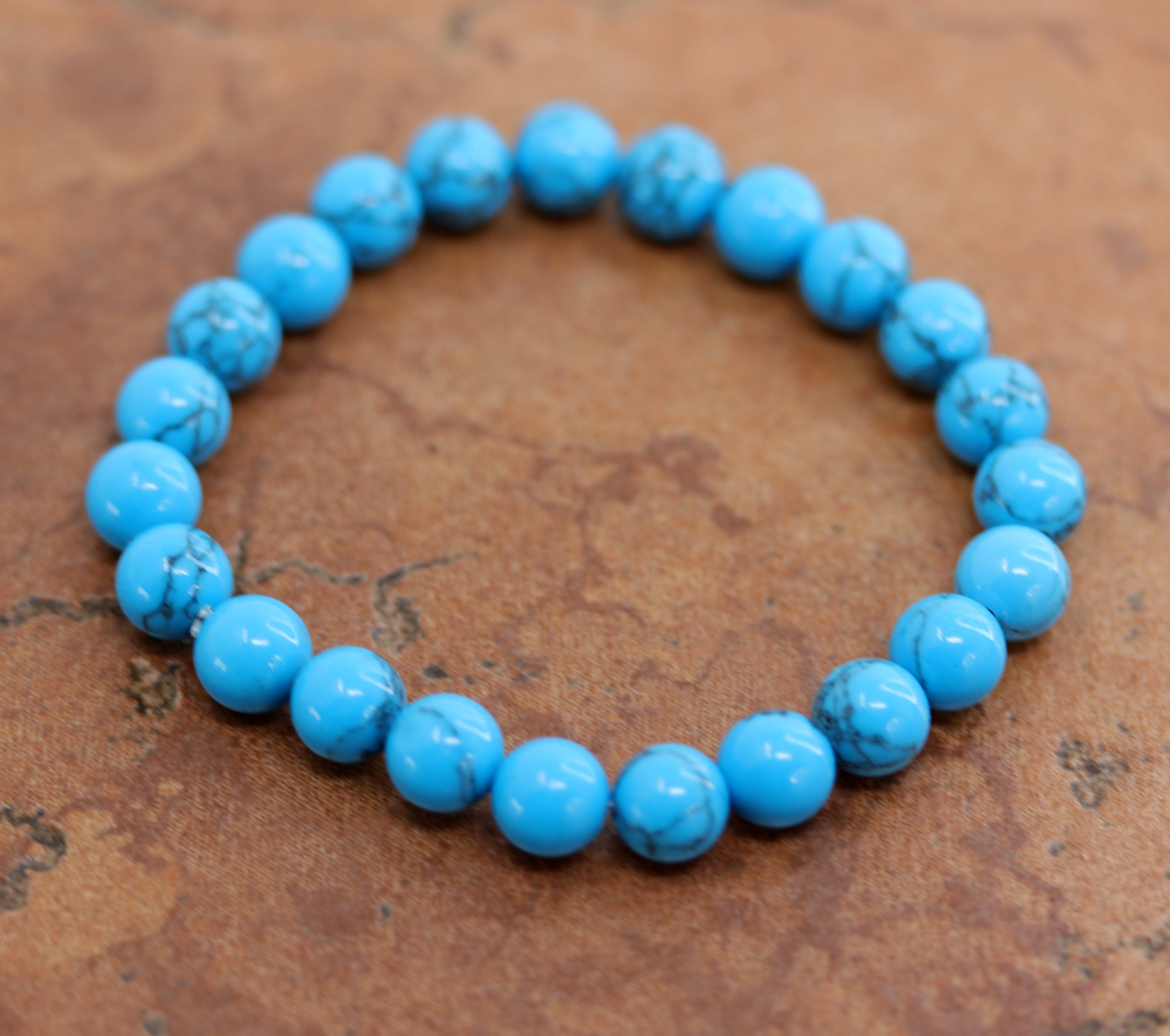 Beaded Turquoise Stretch Bubble Bracelet