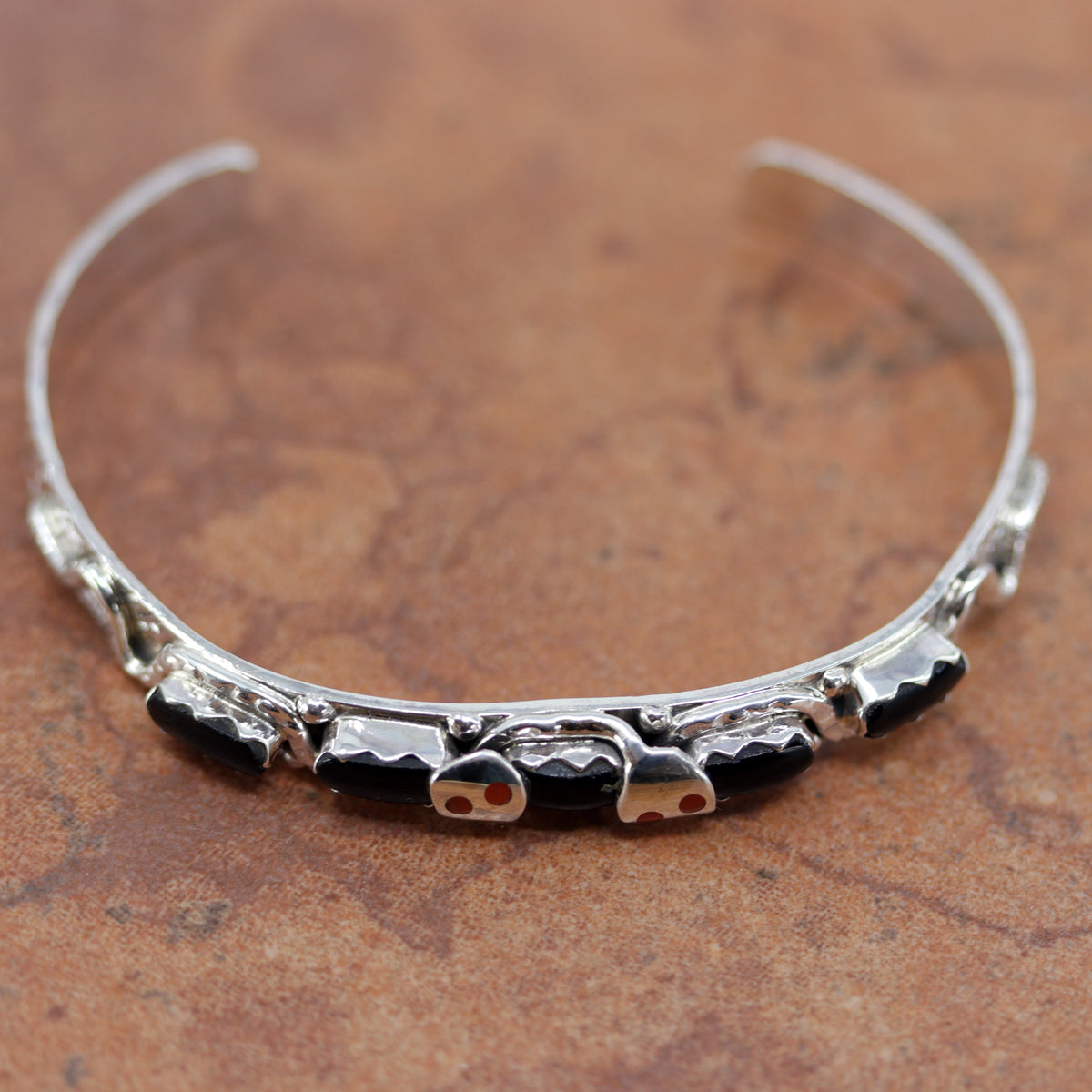 Zuni Silver Stone Bracelet by Effie C. Family – Jewelry Native American