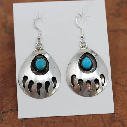 Turquoise bear deals claw earrings