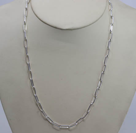 Navajo Sterling Silver Paper Clip Chain Link Necklace – Jewelry Native ...